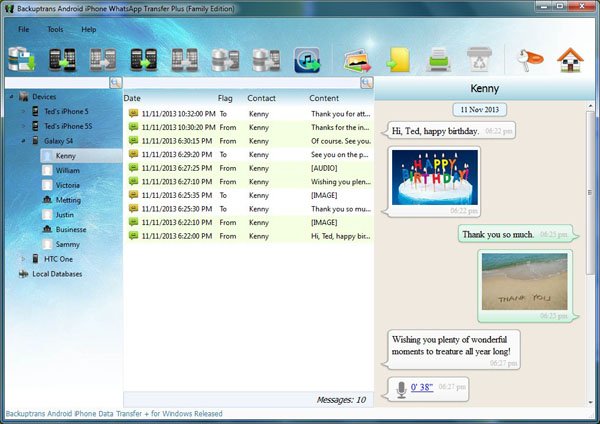 Backuptrans WhatsApp transfer