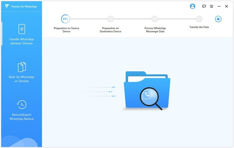start transferring WhatsApp