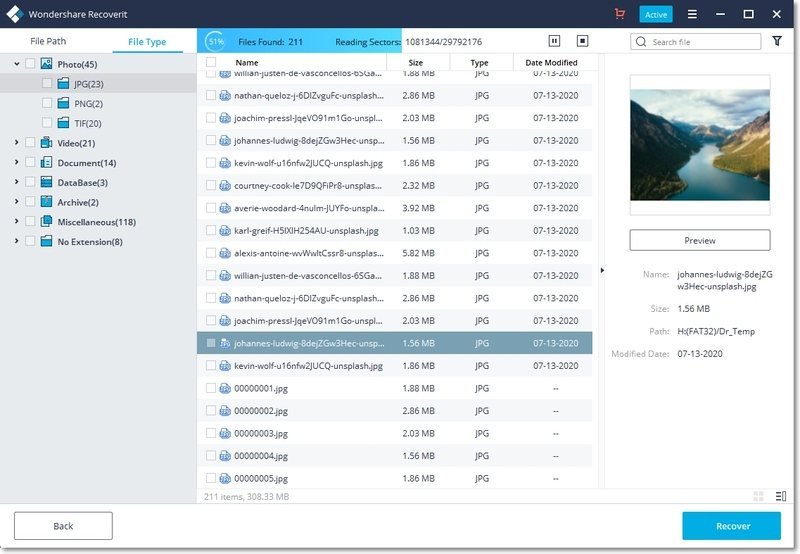 select deleted files location